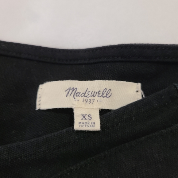 Madewell Cross Back Crop Tank Black XS - Picture 6 of 7